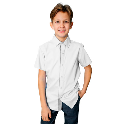 Рубашка школьная для мальчика Deloras С71737S белая 1